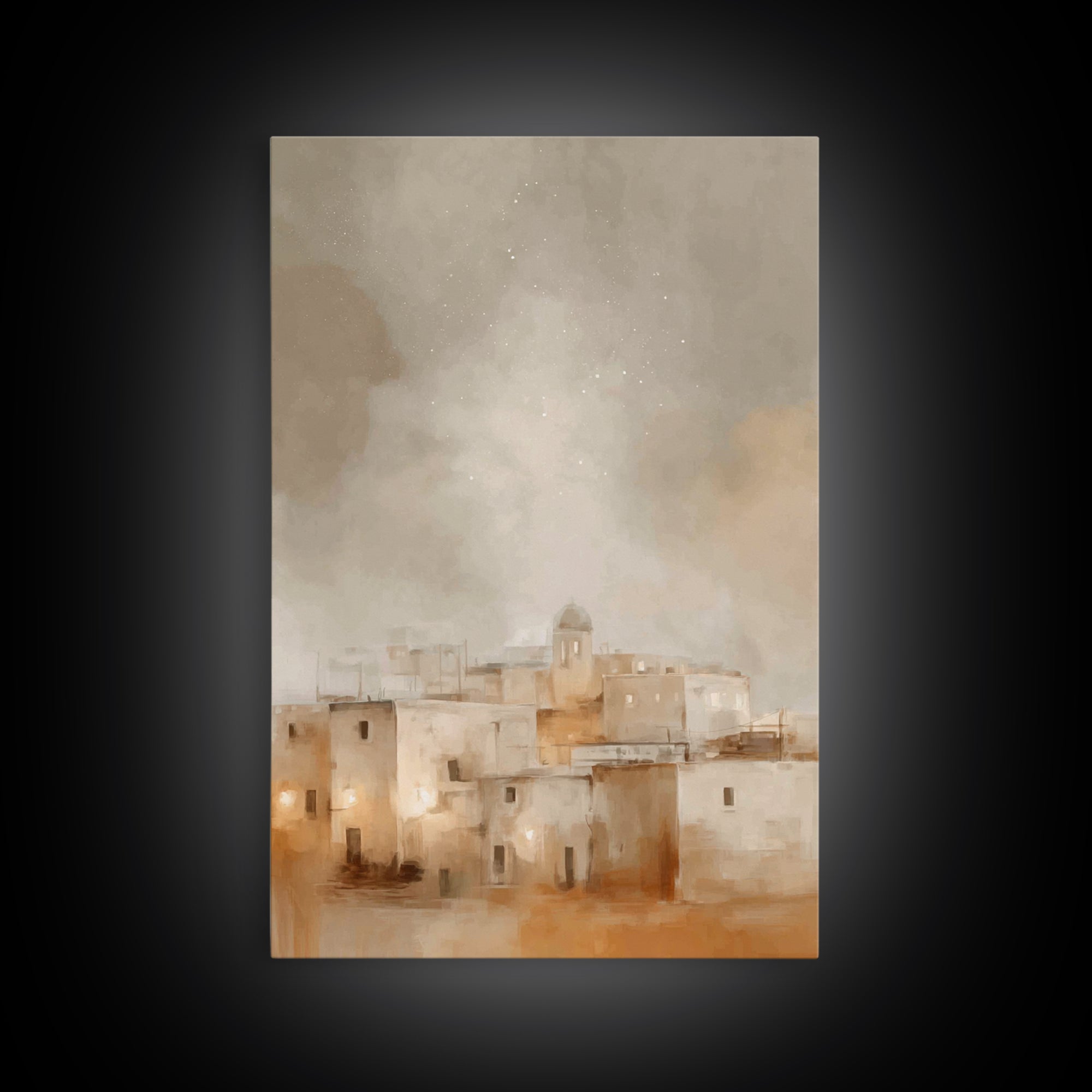 Bethlehem Rising | Framed Canvas Print | Christian Christmas Art | Vintage Christian Art | Christmas Wall Art | Christian Art Canvas | Chri