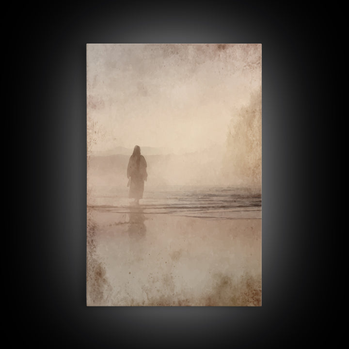 Sacred Mist – Framed Canvas Print – Christian Wall Art – Moody Christian Art – Christian Art Canvas – Jesus Painting – Vintage Christian Ar