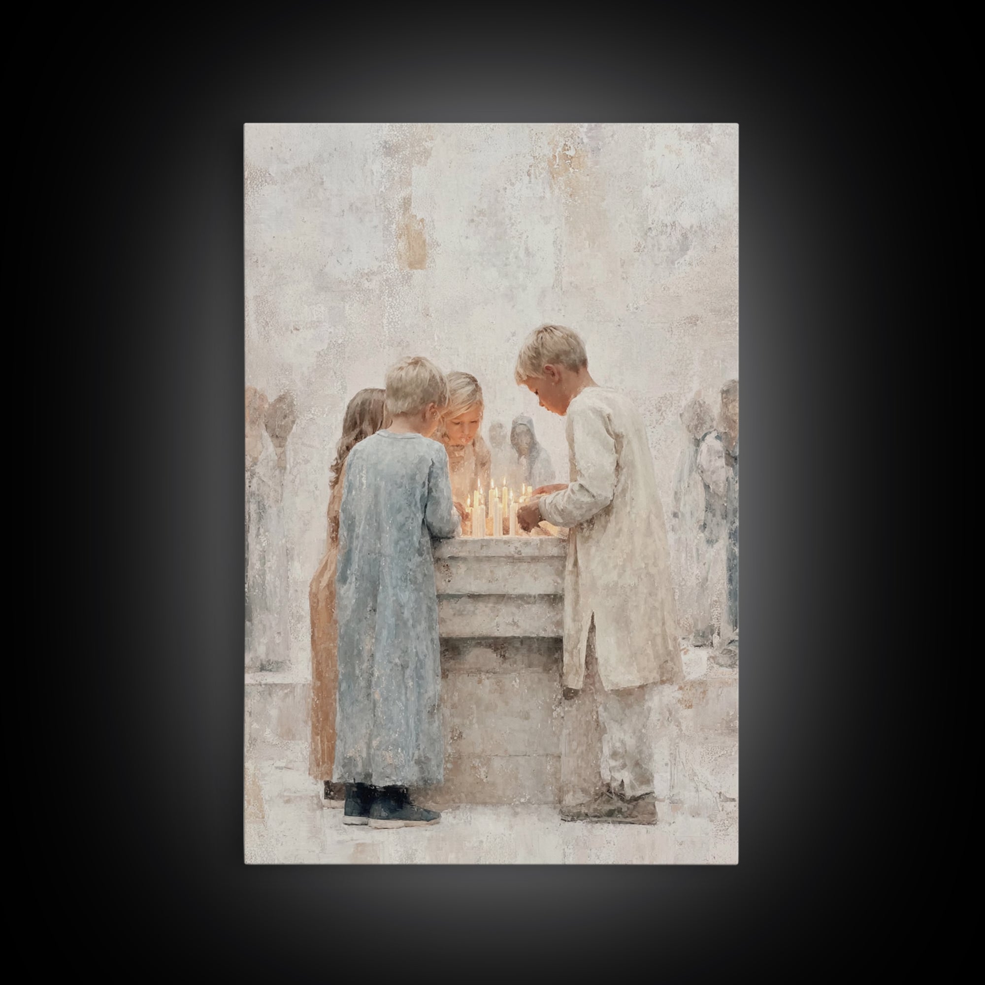 Children Of Light – Framed Canvas Print – Christian Wall Art – Christian Art Canvas – Christian Art – Christmas Art – Christian Gift Ideas