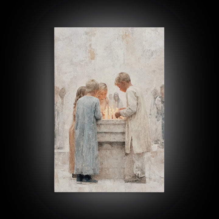 Children Of Light – Framed Canvas Print – Christian Wall Art – Christian Art Canvas – Christian Art – Christmas Art – Christian Gift Ideas