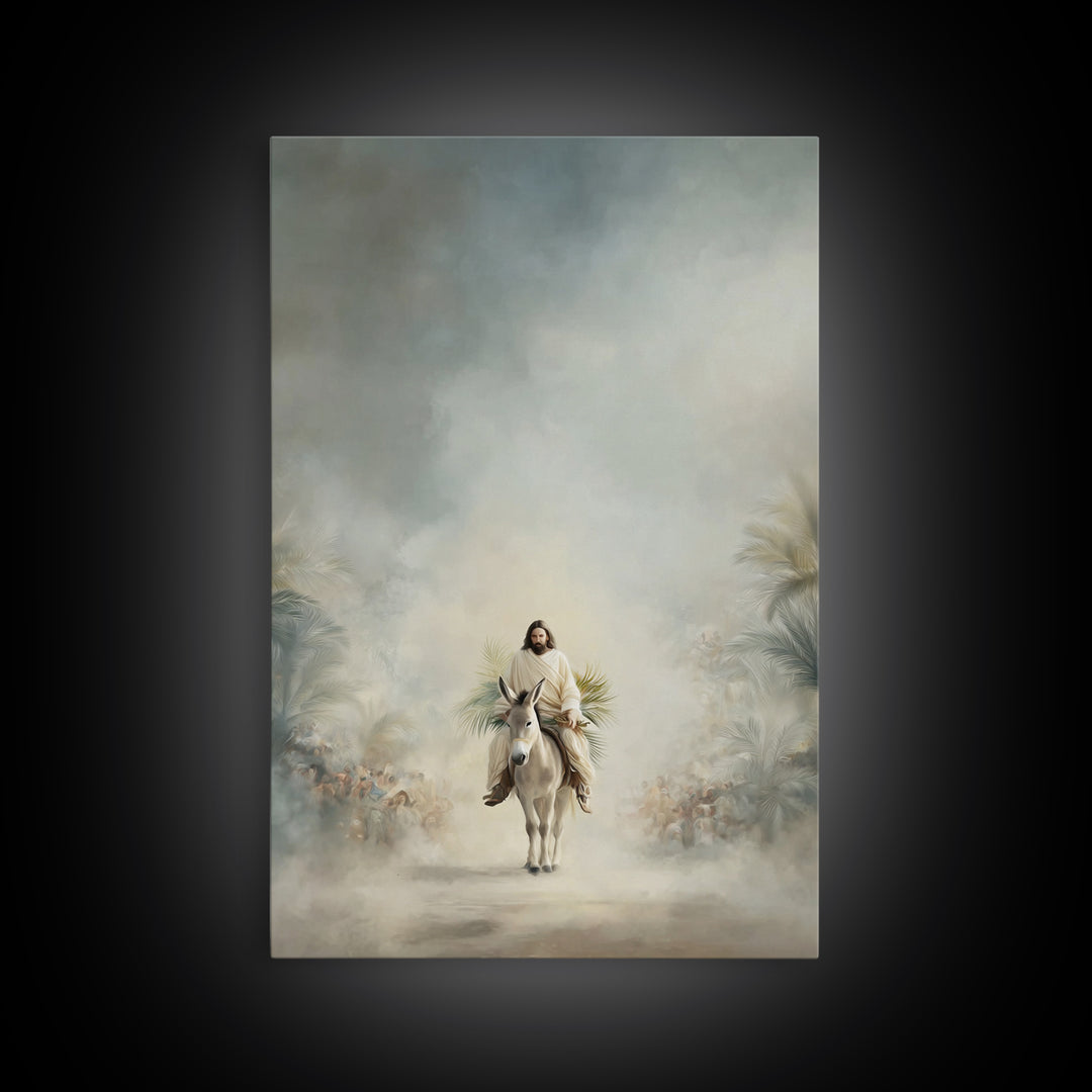 Cloudborne Peace – Framed Canvas Print – Christian Art Canvas – Jesus Painting – Subtle Christian Art – Christmas Wall Art – Christian Deco