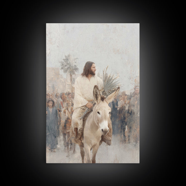 Desert Crowd Hope – Framed Canvas Print – Christian Wall Art – Jesus Painting Canvas – Christian Christmas Art – Christian Art Print – Chri