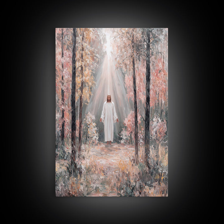 Heavenward Embrace | Framed Canvas Print | Jesus Painting | Christian Wall Art | Christian Art Canvas | Vintage Christian Art