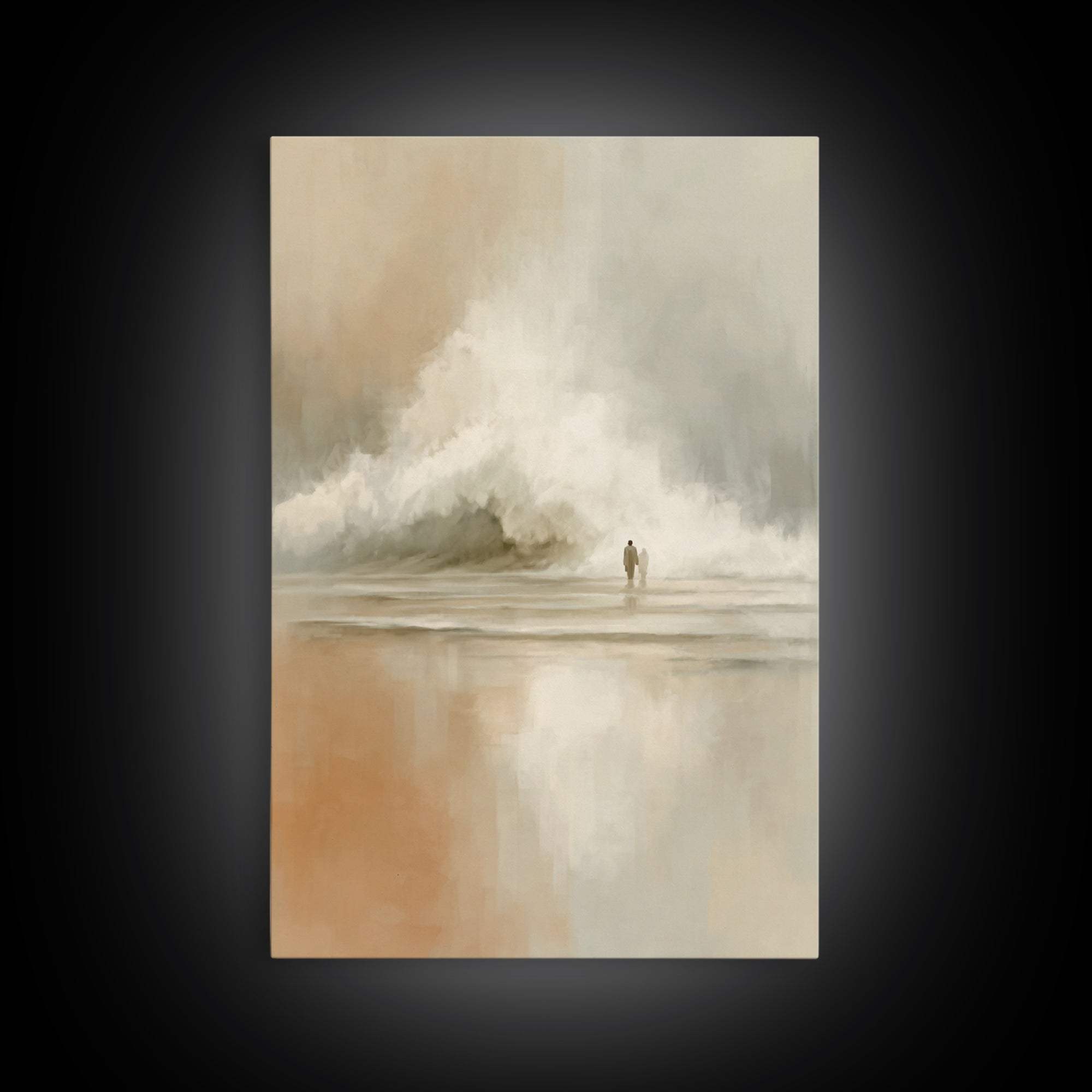 Tide Of His Presence – Framed Canvas Print – Christian Art Canvas – Jesus Painting – Christian Wall Art – Subtle Christian Art