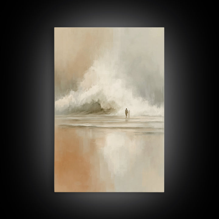 Tide Of His Presence – Framed Canvas Print – Christian Art Canvas – Jesus Painting – Christian Wall Art – Subtle Christian Art