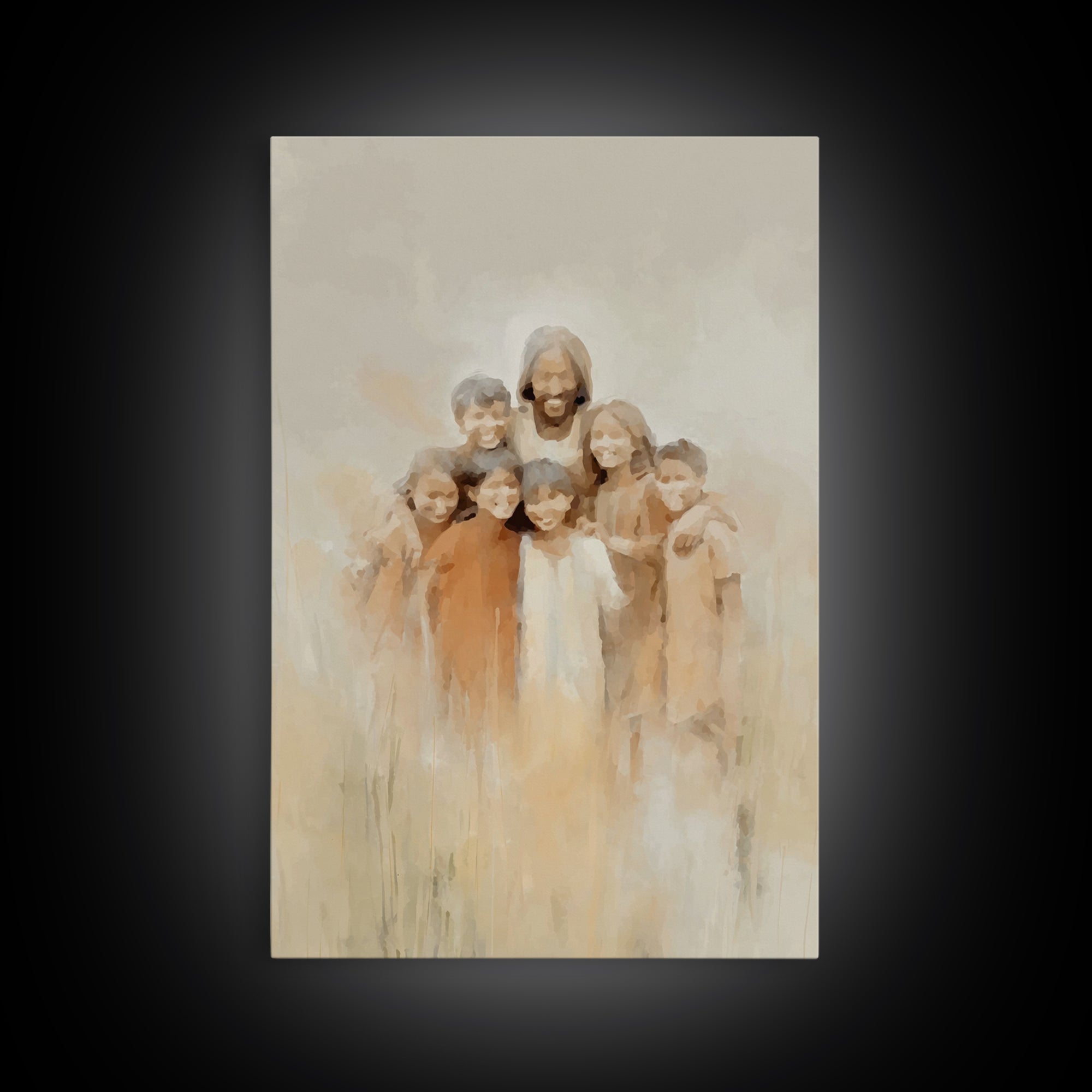 Circle of His Love | Framed Canvas Print | Christian Wall Art | Jesus Painting | Christian Art Canvas | Subtle Christian Art