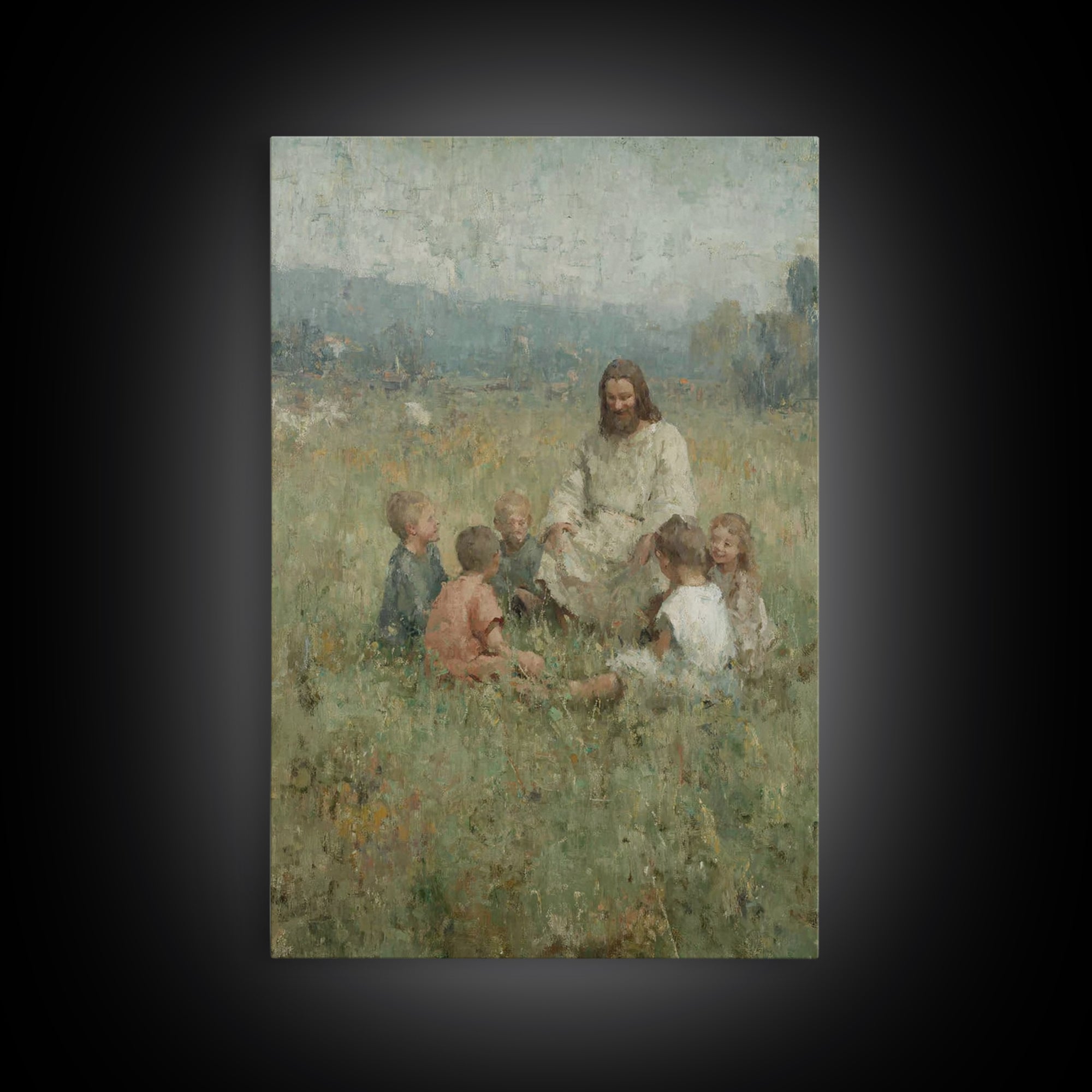 Field of His Joy – Framed Canvas Print – Christian Wall Art – Christian Art Canvas – Jesus Painting – Christian Gift Ideas