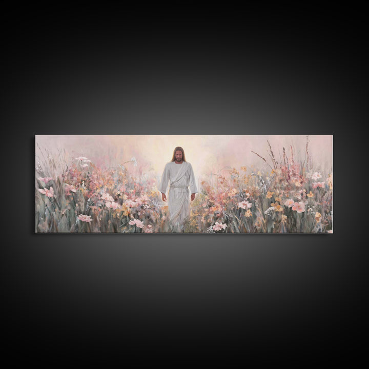 Path Of Renewal – Framed Canvas Print – Panoramic Painting – Christian Wall Art – Jesus Painting – Christian Art Canvas – Modern Christian