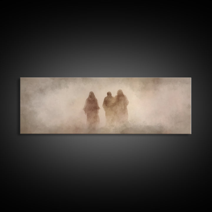 Pilgrims Of Light – Framed Canvas Print – Panoramic Art – Christian Wall Art – Jesus Painting – Christian Art Canvas – Christian Decor