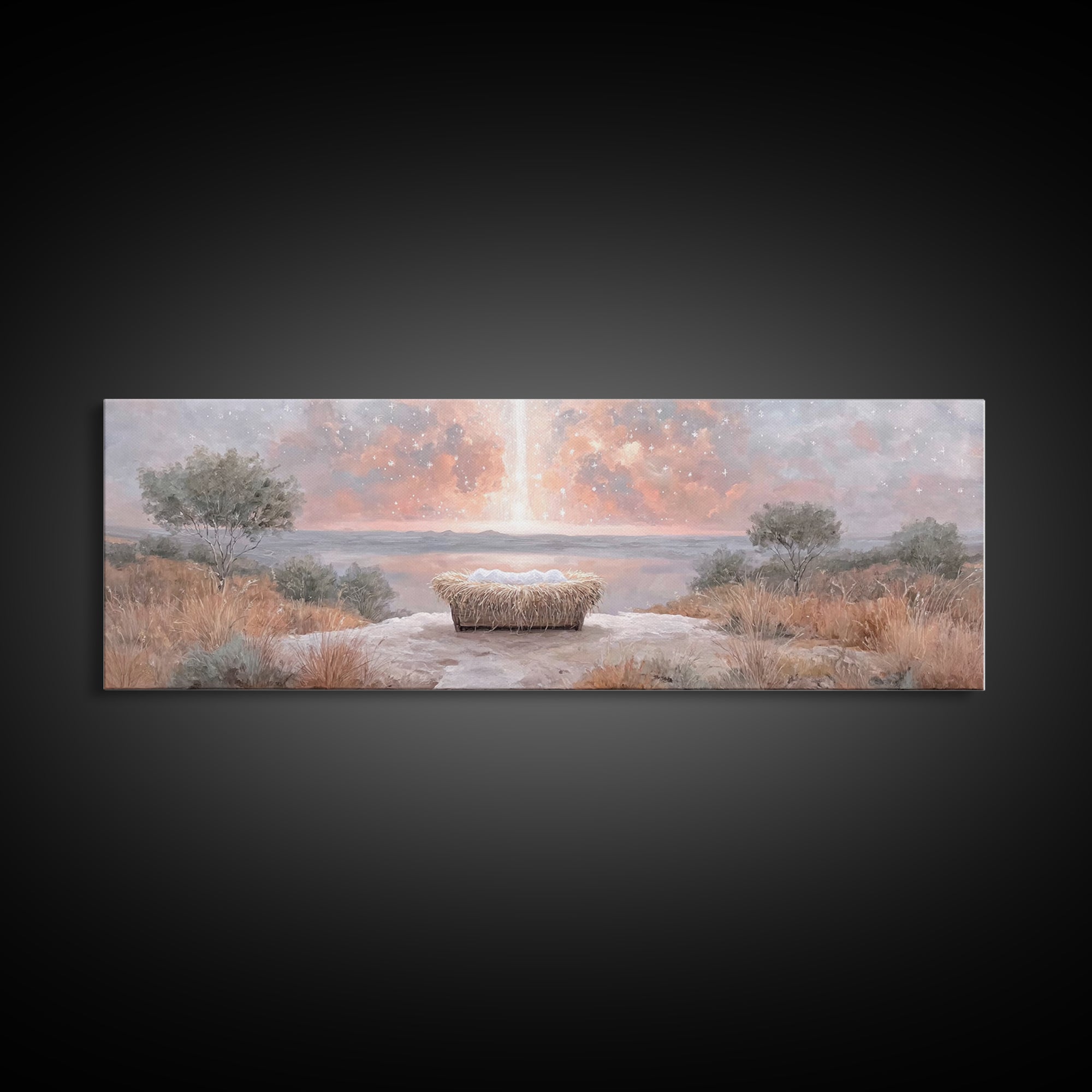 Eternal Presence – Framed Canvas Print – Christian Wall Art – Panoramic Art – Christian Art Canvas – Christian Painting – Moody Christian A