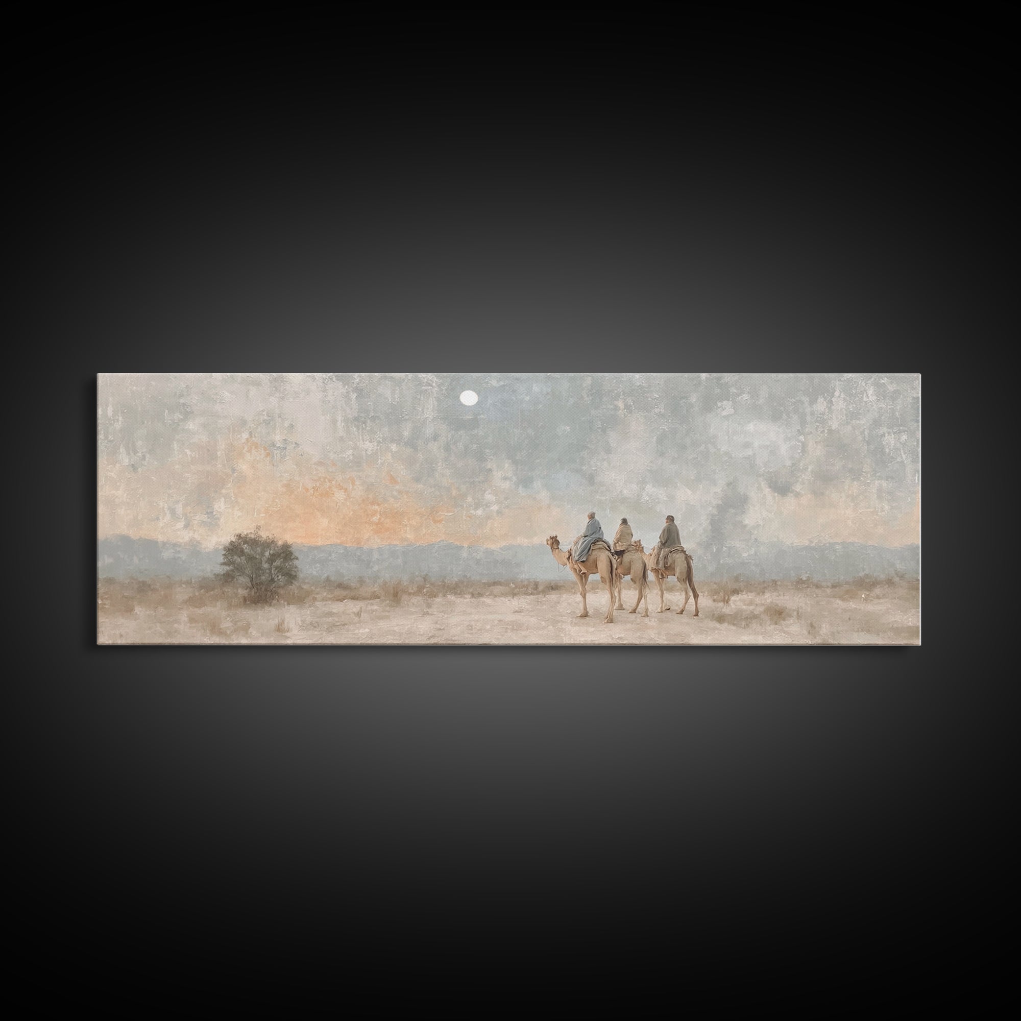 Morning Star Trek, Framed Canvas Print, Panoramic Painting, Christian Christmas Art, Christian Art Canvas, Christian Wall Art, Christmas Ar