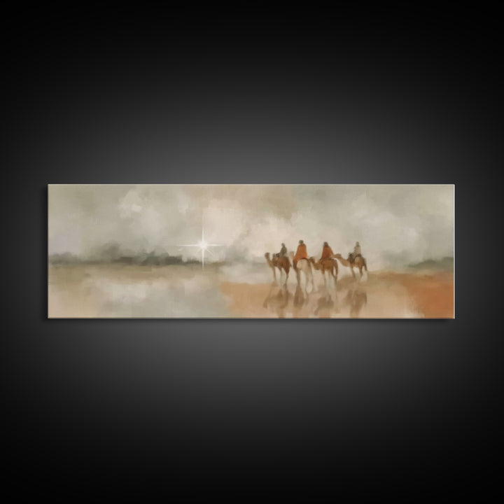 Starpath Journey | Framed Canvas Print | Panoramic Art | Christian Wall Art | Christmas Canvas Wall Art | Christian Art Canvas | Christian