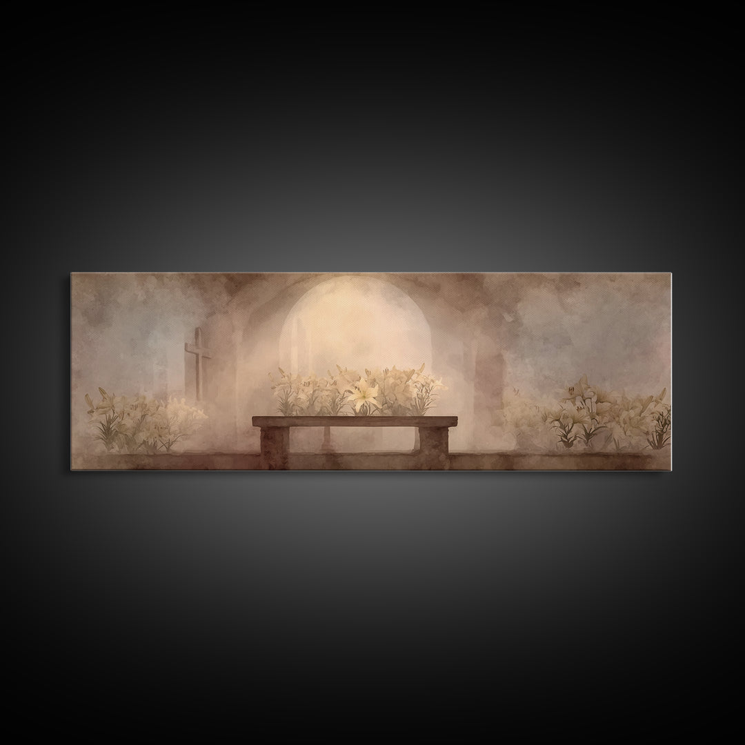 Cathedral Grace, Framed Canvas Print, Panoramic Wall Art, Christian Art, Christian Art Canvas, Christmas Art Prints, Christian Christmas Ar