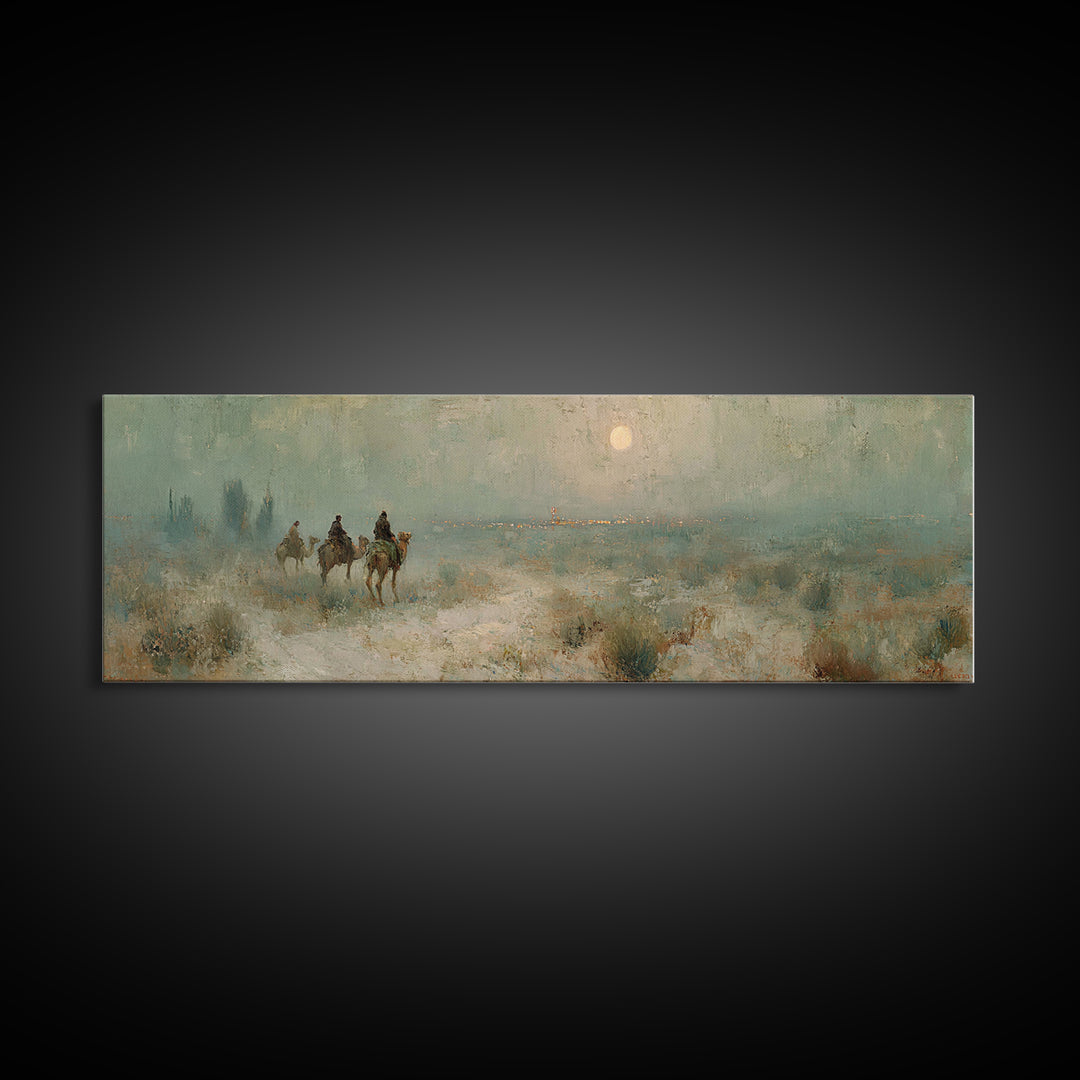 Bethlehem Road Rise – Framed Canvas Print – Panoramic Wall Art – Christian Art Canvas – Christmas Art – Christian Wall Art – Christian Chri
