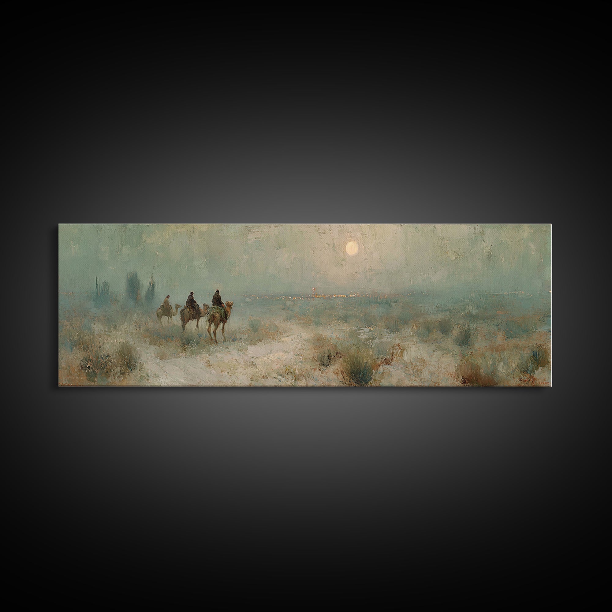 Bethlehem Road Rise – Framed Canvas Print – Panoramic Wall Art – Christian Art Canvas – Christmas Art – Christian Wall Art – Christian Chri