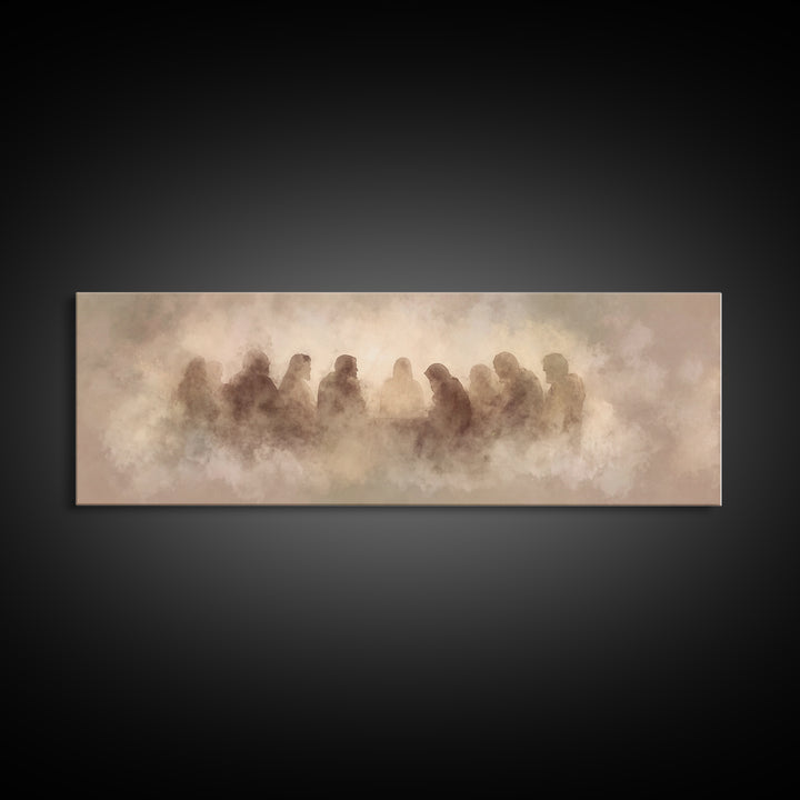 Clouds Of Fellowship – Framed Canvas Print – Christian Wall Art – Jesus Painting – Christian Art Canvas – Panoramic Art – Christian Christm