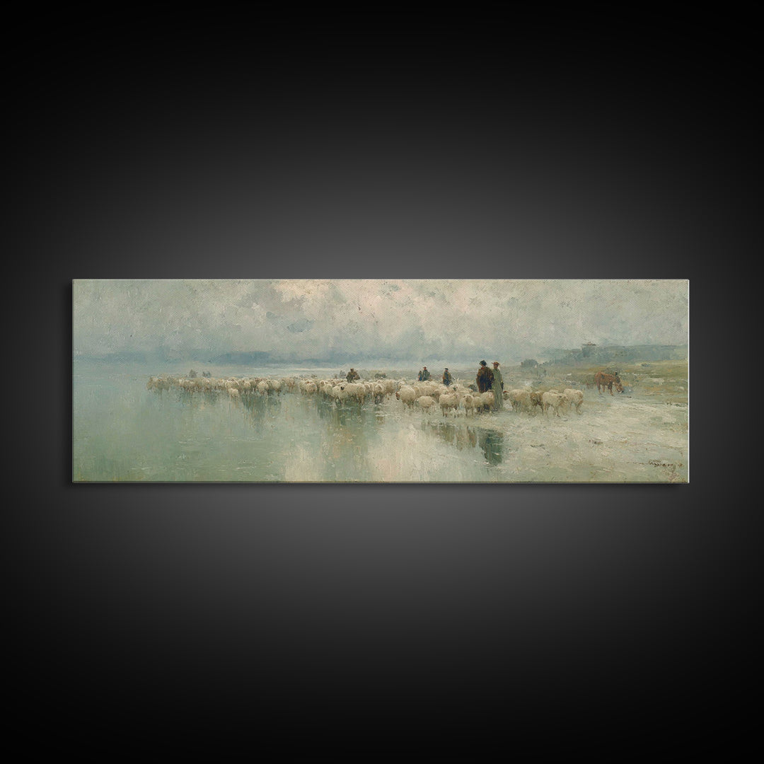 Desert Caravan Grace – Framed Canvas Print – Christian Wall Art – Panoramic Print – Christian Art Canvas – Christian Christmas Art – Jesus