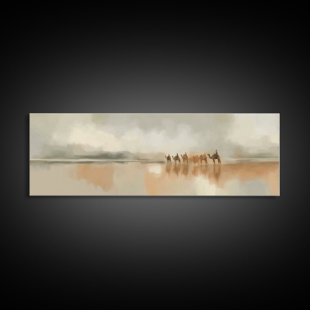 Three Seekers Plain, Framed Canvas Print, Christian Wall Art, Panoramic Art, Christian Art Canvas, Christian Painting, Christian Christmas