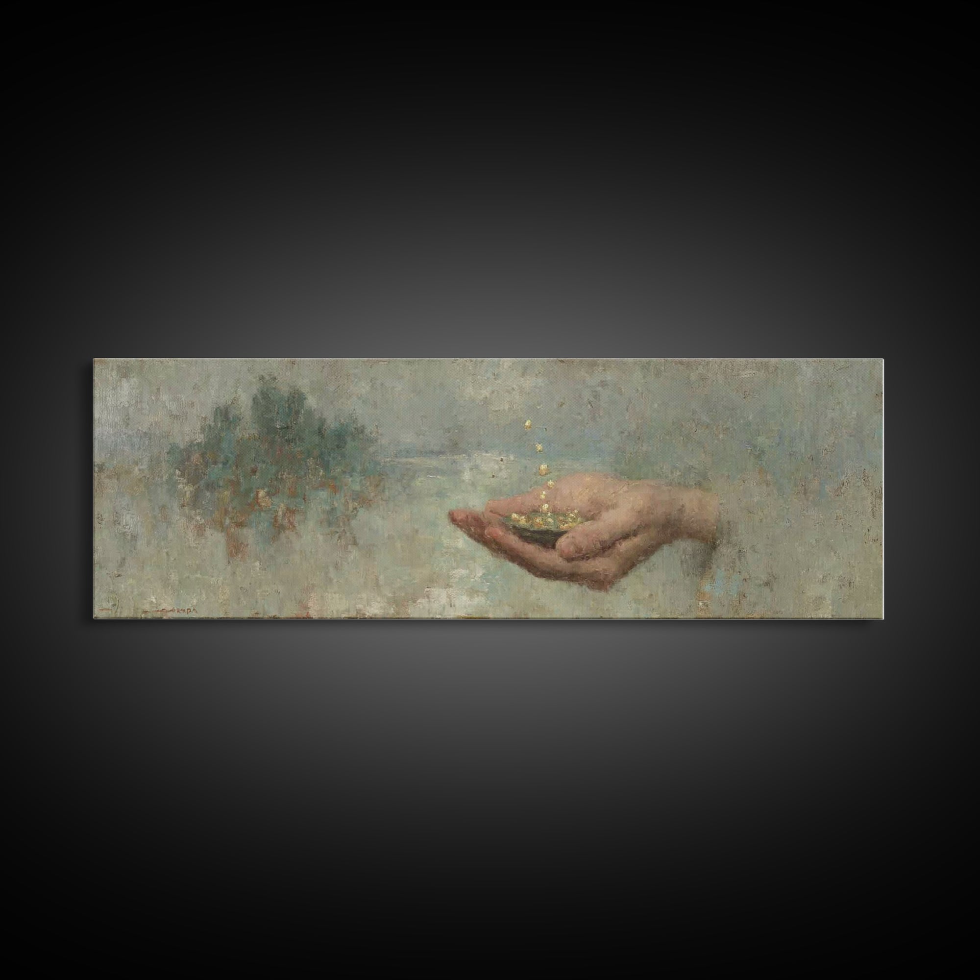 Heaven’s Provision, Framed Canvas Print, Panoramic Print, Christian Art Canvas, Jesus Painting, Christian Art Work, Christian Christmas Dec