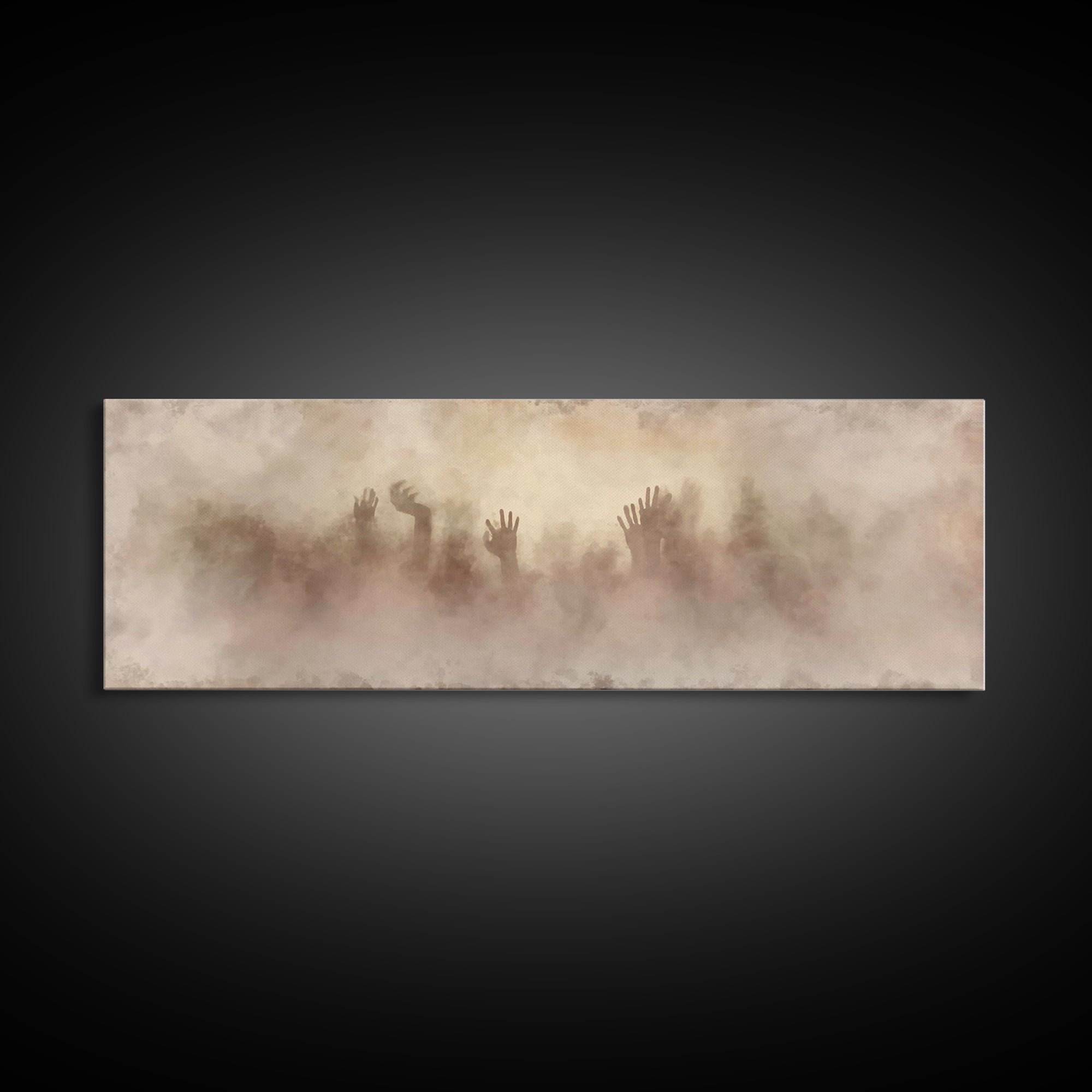 Rising In Faith | Framed Canvas Print | Christian Wall Art | Panoramic Painting | Christian Art Work | Jesus Painting | Christian Decor