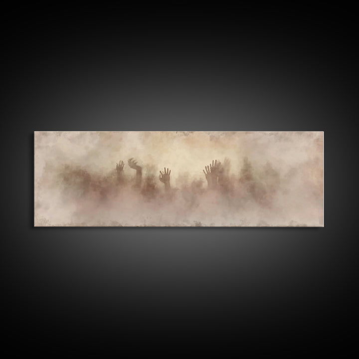 Rising In Faith | Framed Canvas Print | Christian Wall Art | Panoramic Painting | Christian Art Work | Jesus Painting | Christian Decor