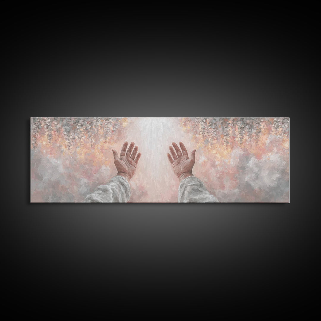 Awakening Light | Framed Canvas Print | Christian Wall Art | Panoramic Art | Christian Art Canvas | Modern Christian Art | Christian Decor