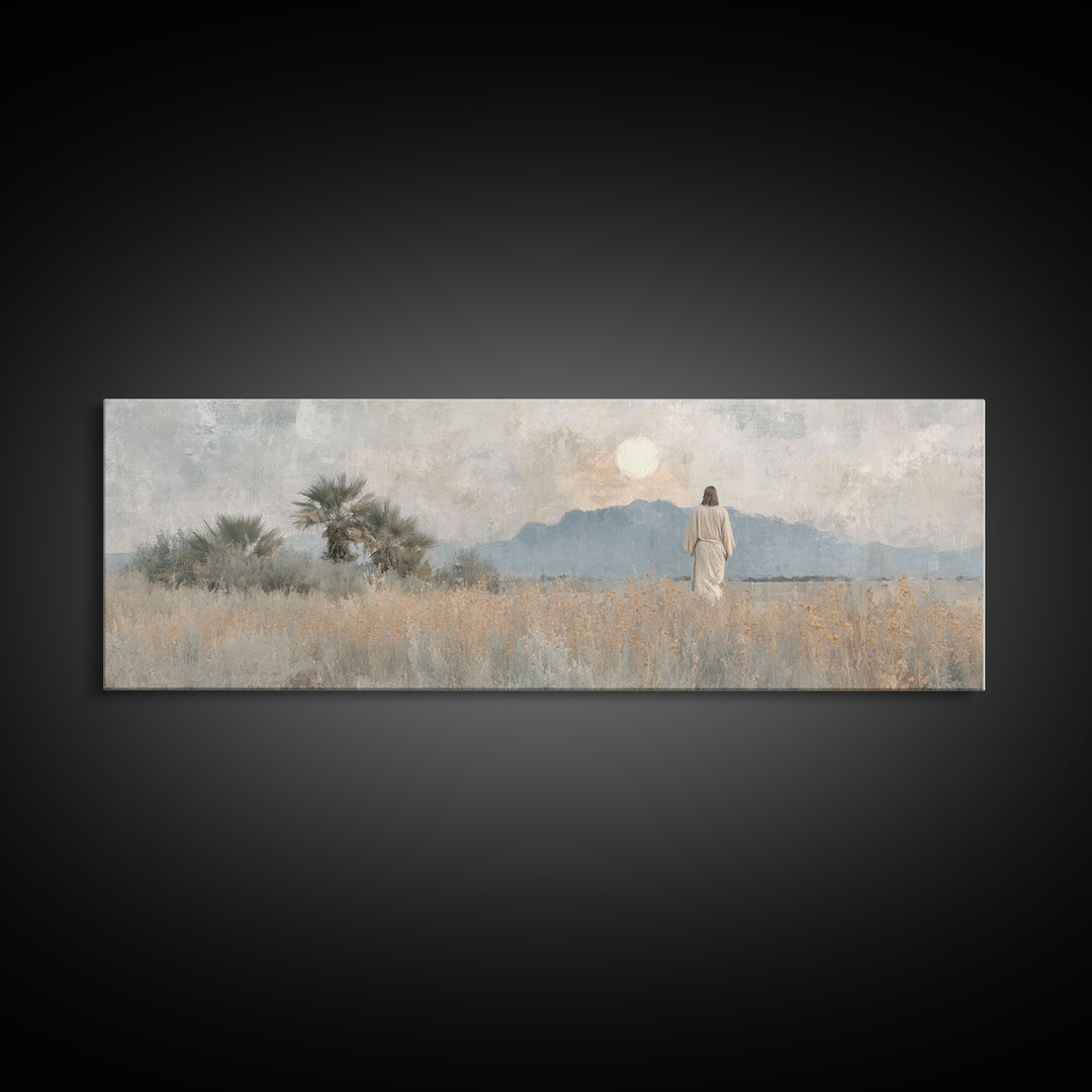 Path Of Peace | Framed Canvas Print | Panoramic Art | Christian Wall Art | Christian Art Canvas | Christian Art | Subtle Christian Art