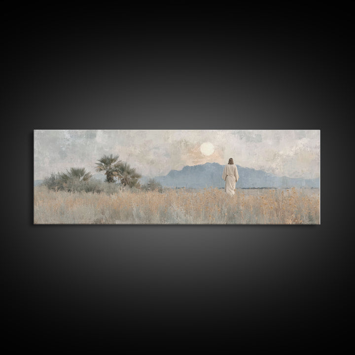 Path Of Peace | Framed Canvas Print | Panoramic Art | Christian Wall Art | Christian Art Canvas | Christian Art | Subtle Christian Art