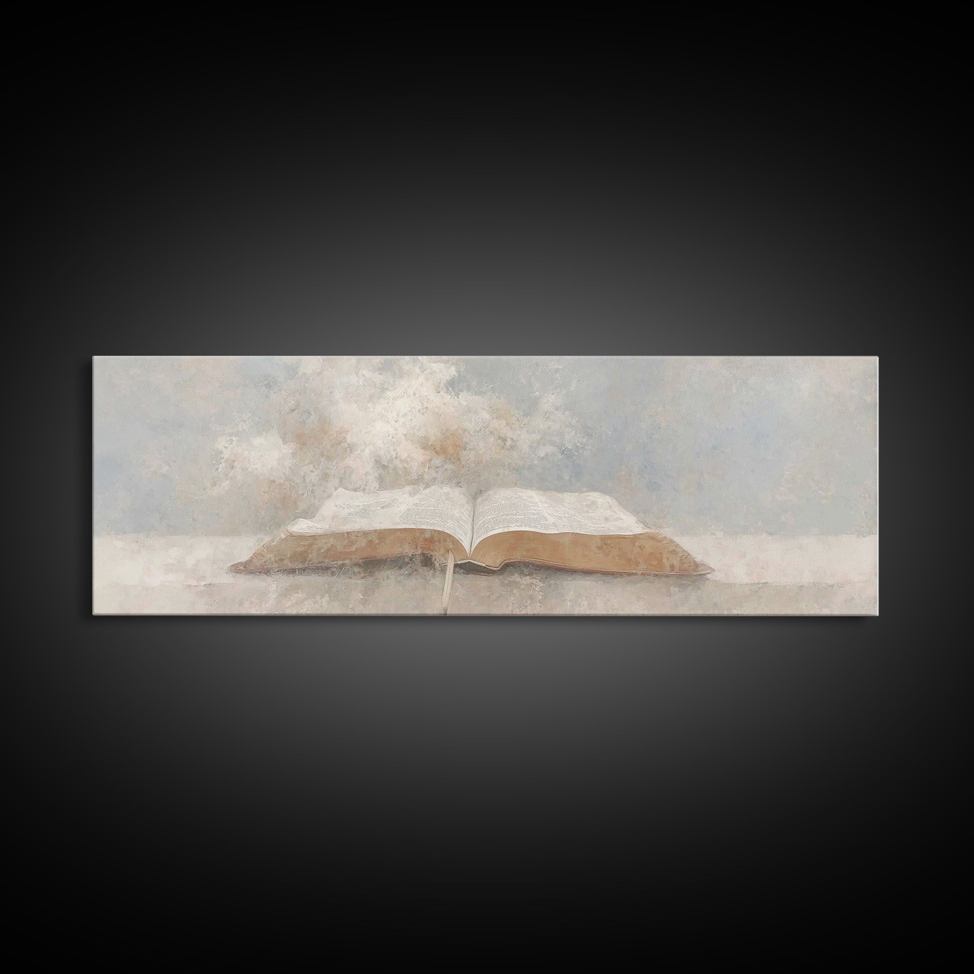 Scripture Light | Framed Canvas Print | Panoramic Wall Art | Christian Art Canvas | Christian Art | Christian Painting | Minimalist Christi
