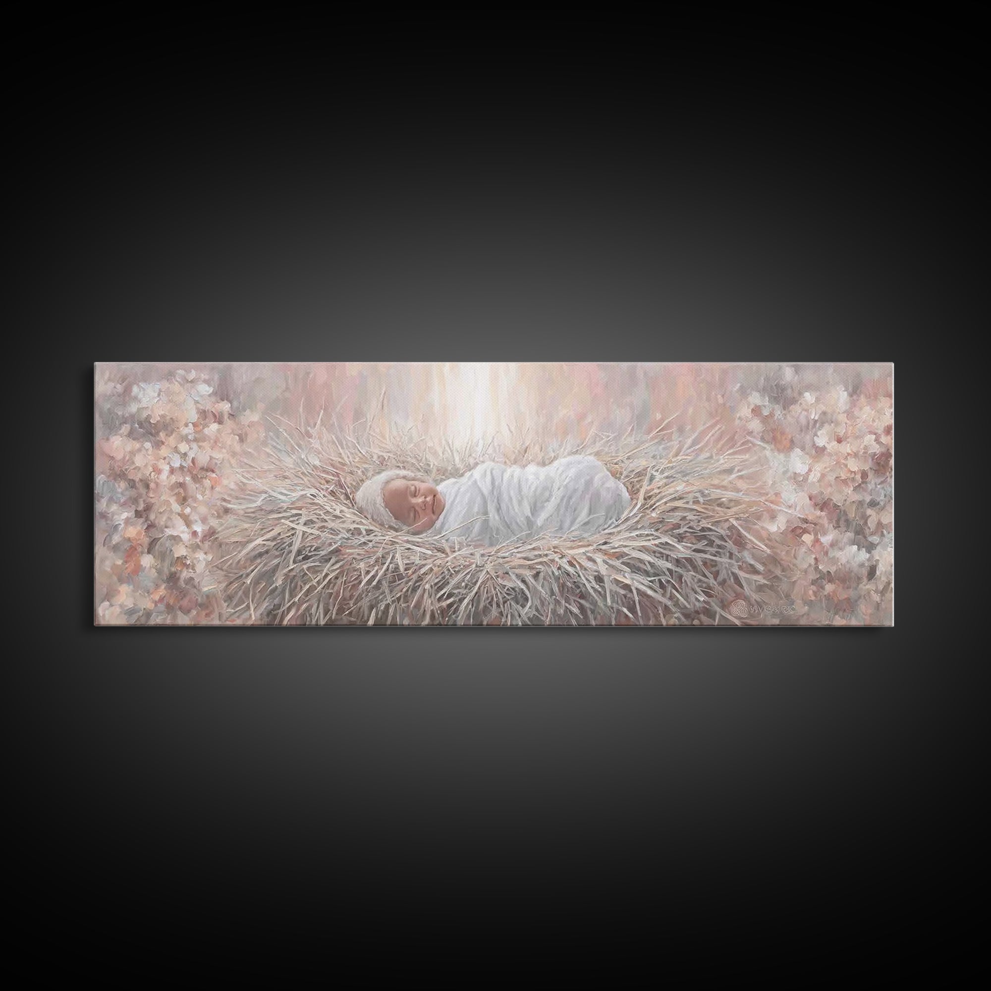 Heavenly Dawn Light – Framed Canvas Print – Christian Wall Art – Christian Art Canvas – Jesus Christmas Art – Panoramic Art – Christian Dec