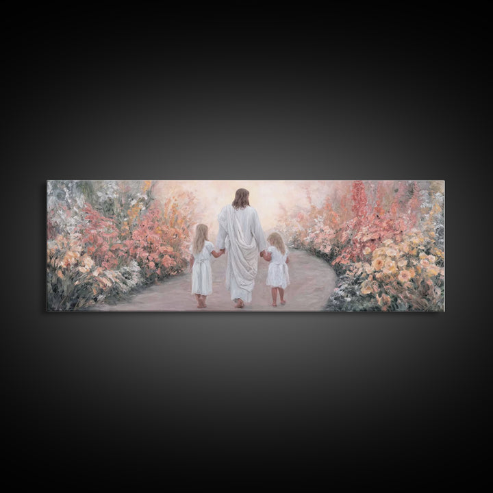 Pathway Of Hope, Framed Canvas Print, Panoramic Painting, Christian Art Canvas, Jesus Painting, Christian Art