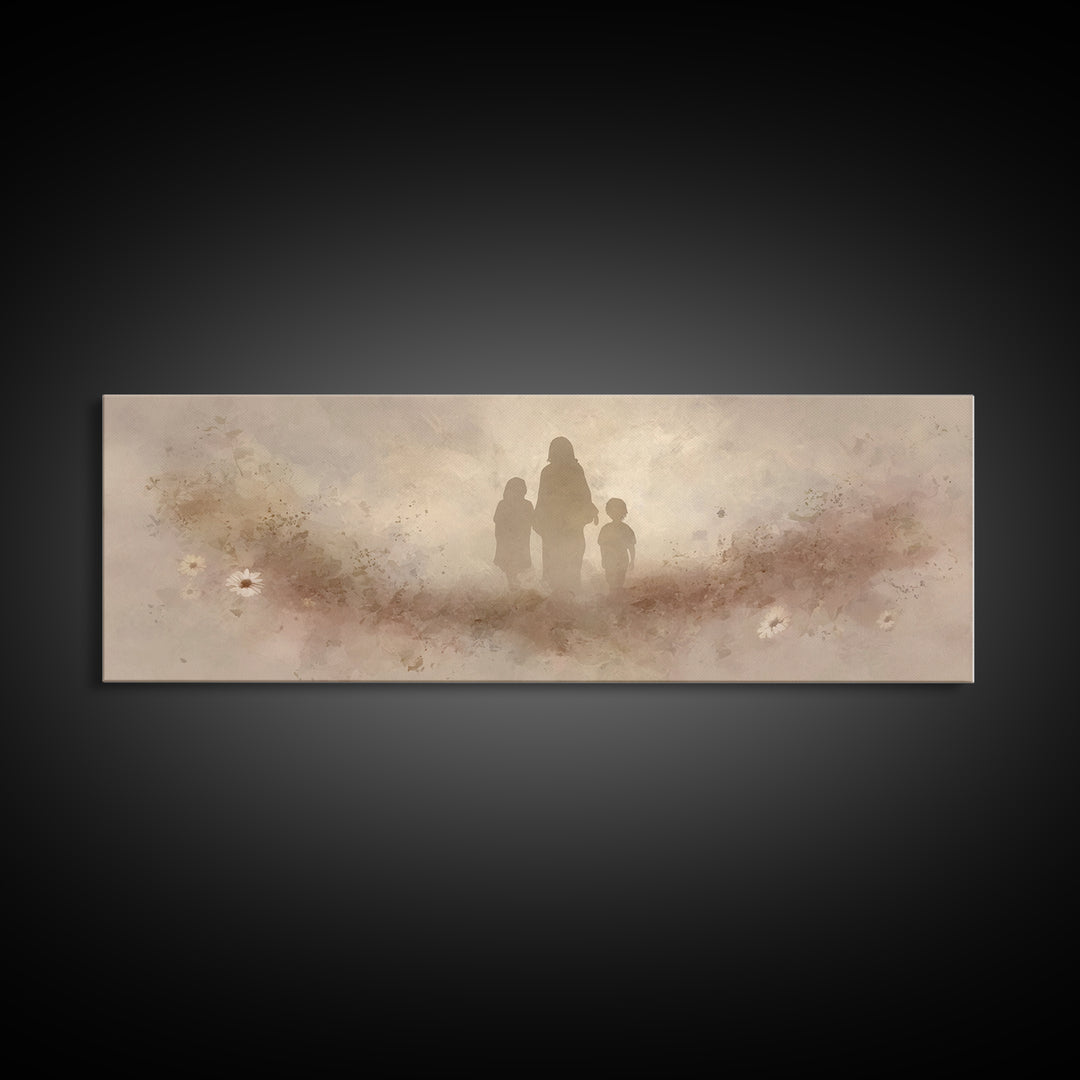 Light Of Mercy – Framed Canvas Print – Christian Wall Art – Jesus Painting – Christian Art Canvas – Panoramic Art – Christian Decor – Chris
