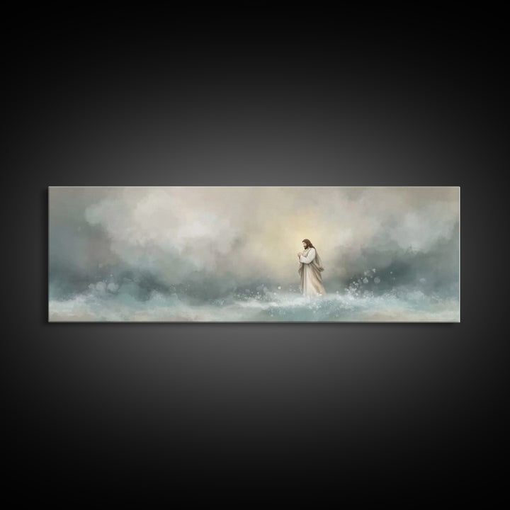 Heaven’s Horizon | Framed Canvas Print | Panoramic Art | Christian Art Canvas | Christian Wall Art | Jesus Painting | Christian Christmas A