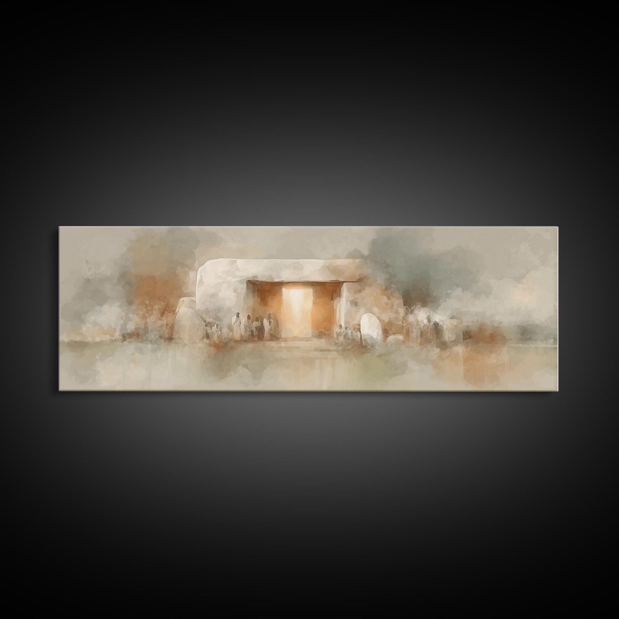 Light Of Renewal | Framed Canvas Print | Panoramic Print | Christian Wall Art | Christian Art Canvas | Christmas Art | Jesus Painting