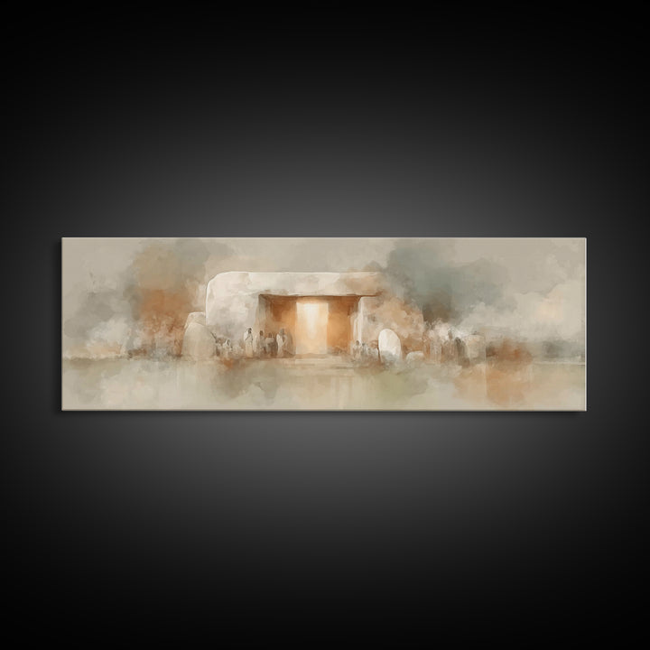 Light Of Renewal | Framed Canvas Print | Panoramic Print | Christian Wall Art | Christian Art Canvas | Christmas Art | Jesus Painting