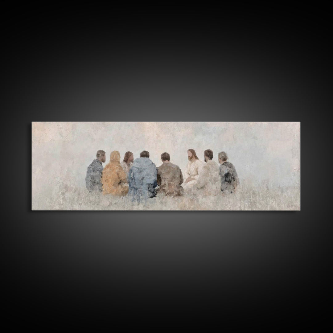 Quiet Covenant – Framed Canvas Print – Panoramic Frame – Christian Art Canvas – Christian Painting – Jesus Painting – Christian Wall Art