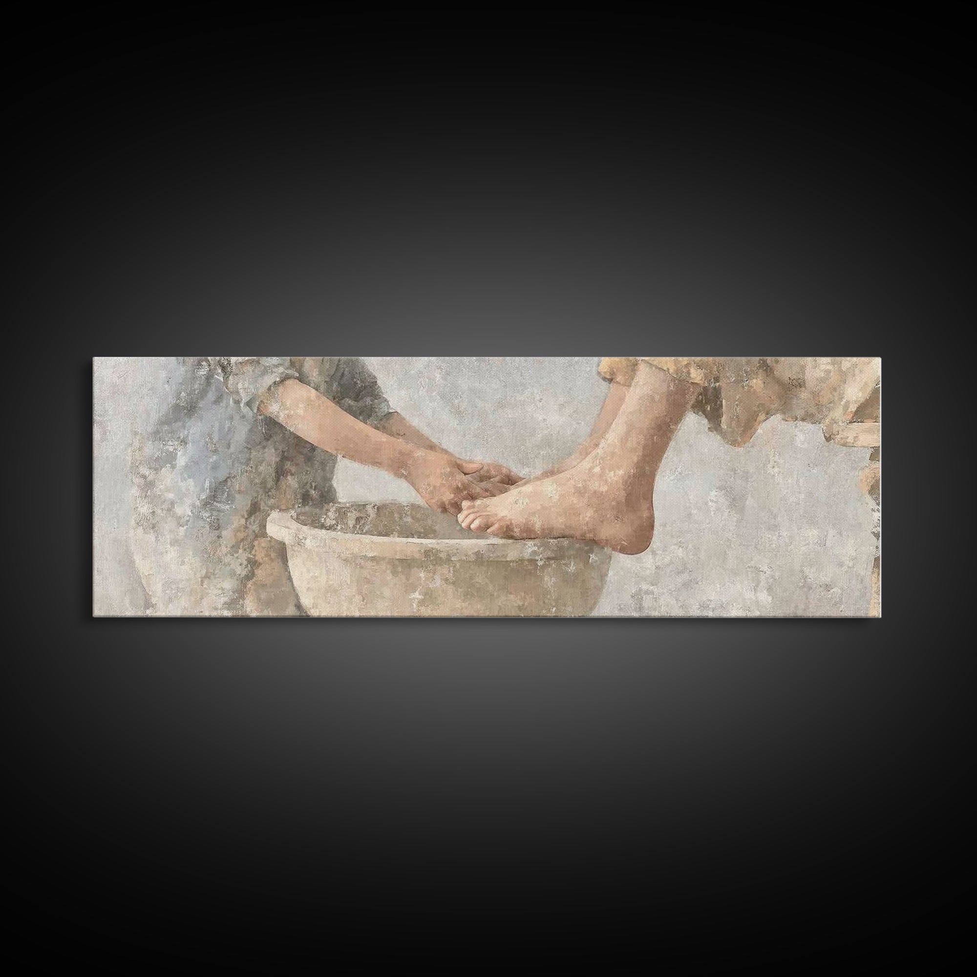Roses Of Redemption – Framed Canvas Print – Christian Art Canvas – Christian Wall Art – Panoramic Painting – Christian Art – Christian Gift