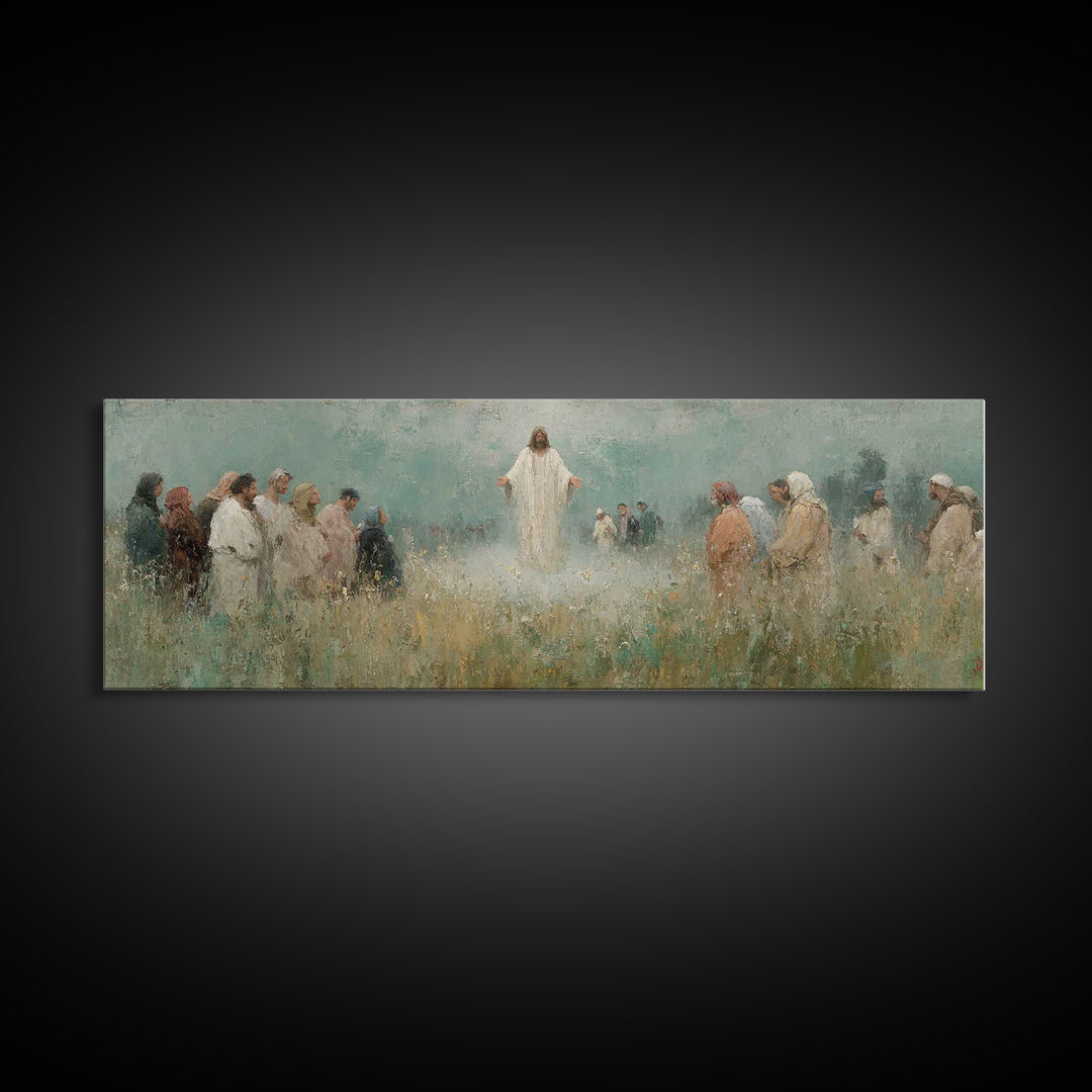 Fields Of Promise – Framed Canvas Print – Christian Wall Art – Panoramic Wall Art – Christian Art Canvas – Christian Painting – Modern Chri