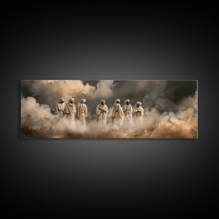 Desert Cloud Council | Framed Canvas Print | Christian Wall Art | Panoramic Art | Christian Art Canvas | Jesus Painting | Christian Christm