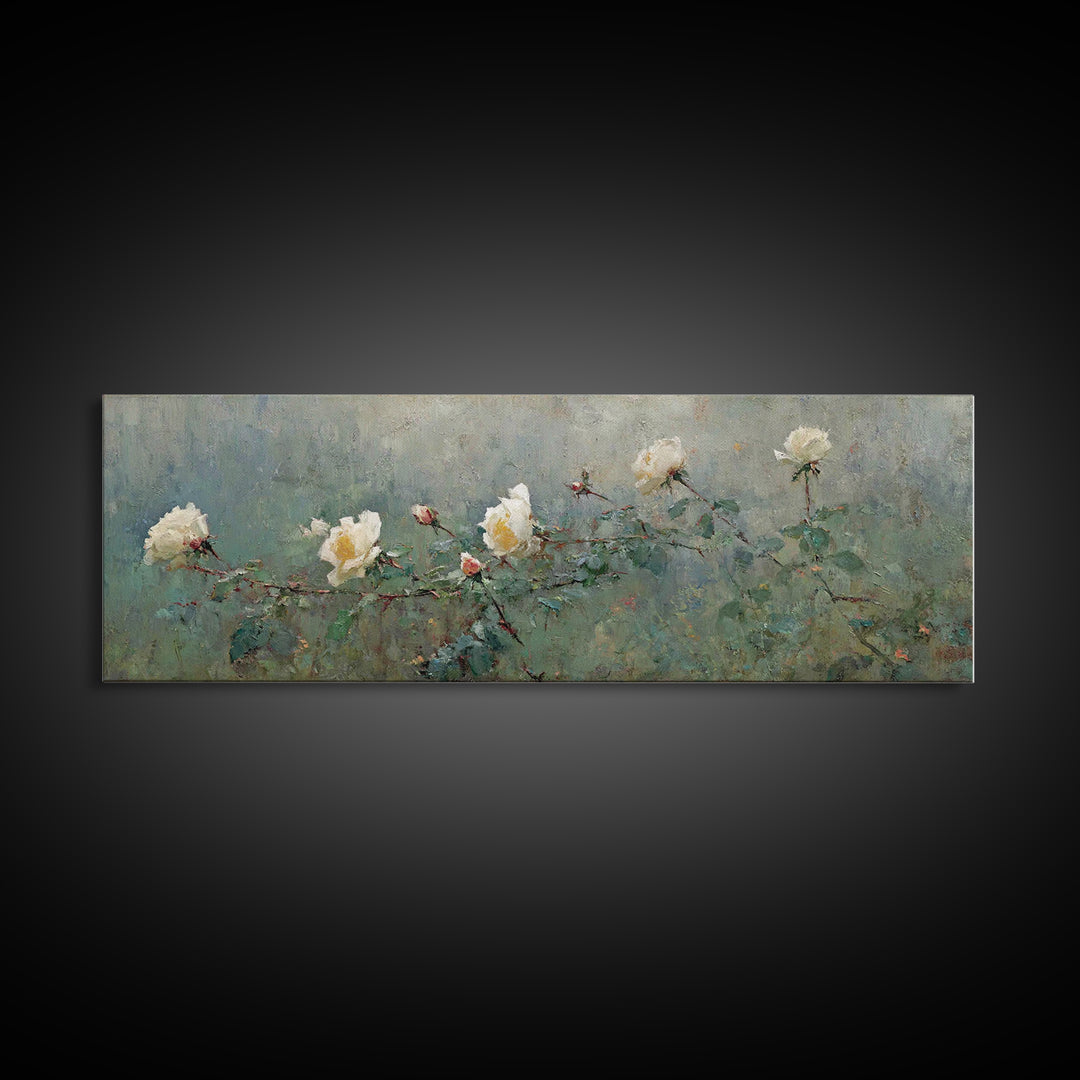Blossoms Of Grace – Framed Canvas Print – Panoramic Art – Christian Wall Art – Christian Art Canvas – Christian Painting – Christian Decor