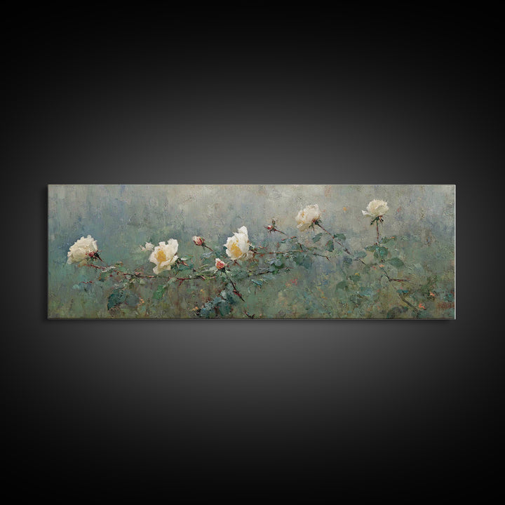 Blossoms Of Grace – Framed Canvas Print – Panoramic Art – Christian Wall Art – Christian Art Canvas – Christian Painting – Christian Decor