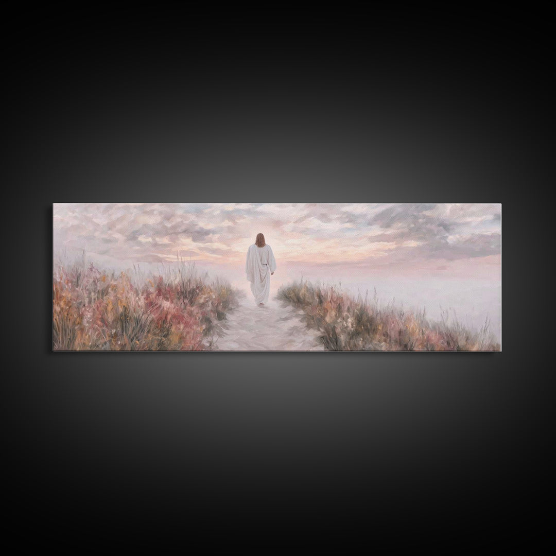 Horizon Of Peace – Framed Canvas Print – Panoramic Art – Christian Art Canvas – Jesus Wall Art – Christian Art – Christian Christmas