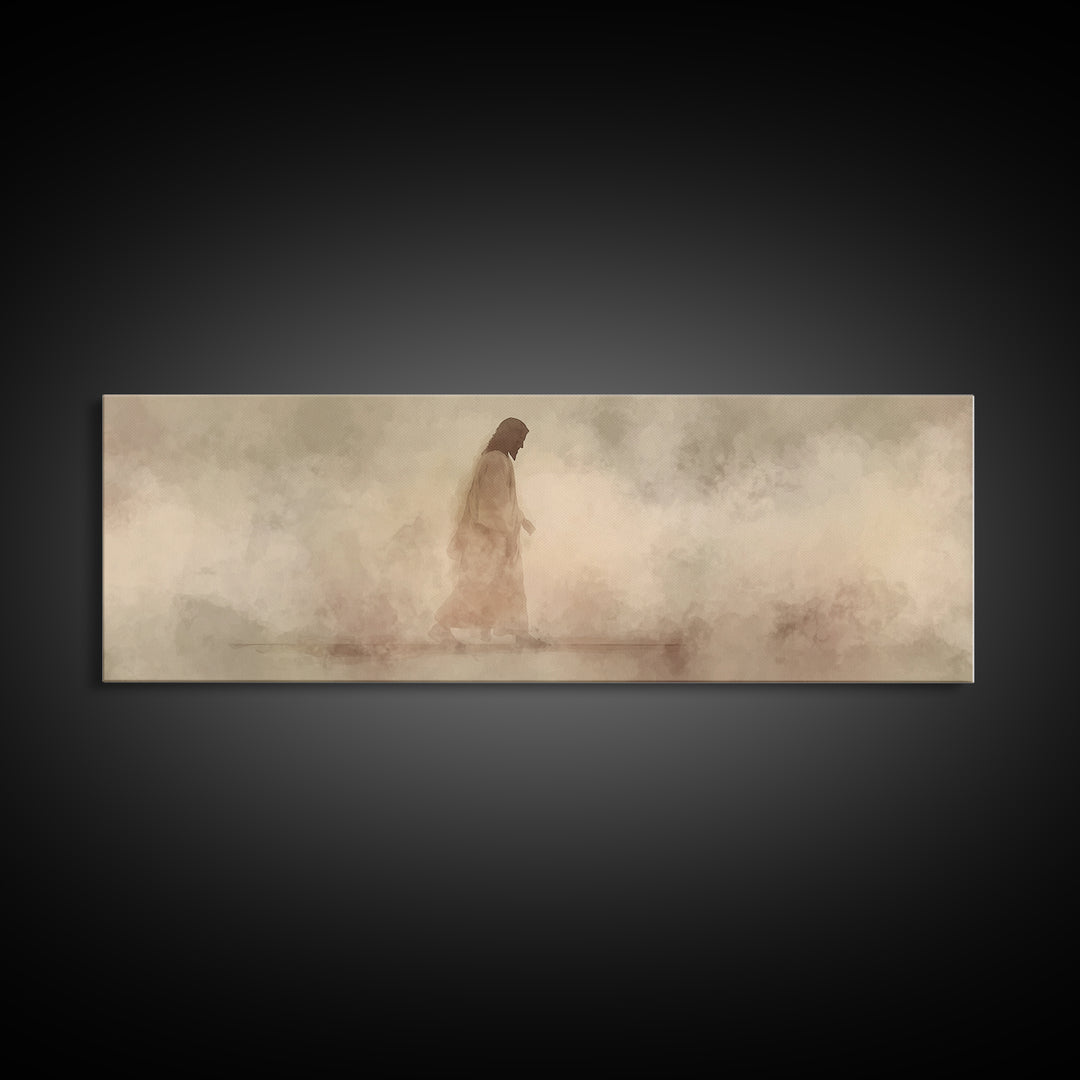 Journey Of Hope, Framed Canvas Print, Panoramic Painting, Christian Wall Art, Jesus Paintings, Christian Art Work, Christmas Wall Art
