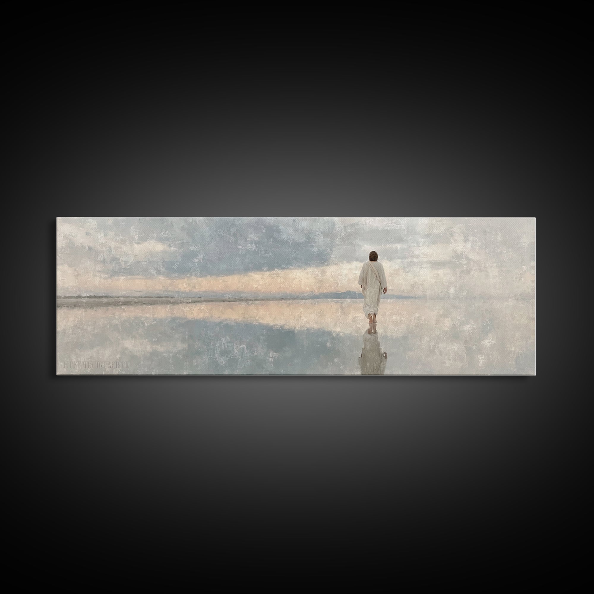 Evening Promise – Framed Canvas Print – Christian Art Canvas – Panoramic Wall Art – Jesus Painting – Christian Wall Art – Christmas Art