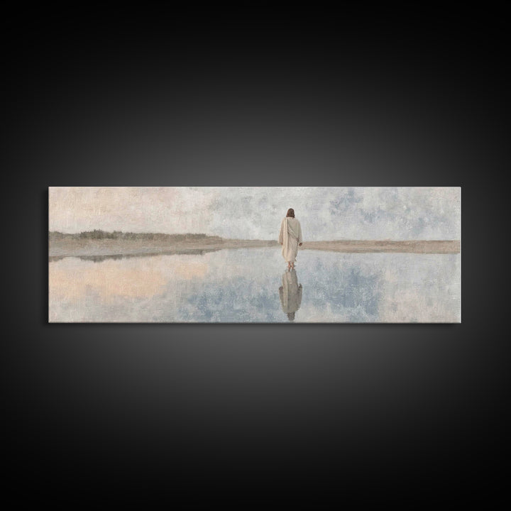 Path Of Peace – Framed Canvas Print – Panoramic Art – Christian Wall Art – Jesus Painting – Christian Art Canvas – Christian Decor