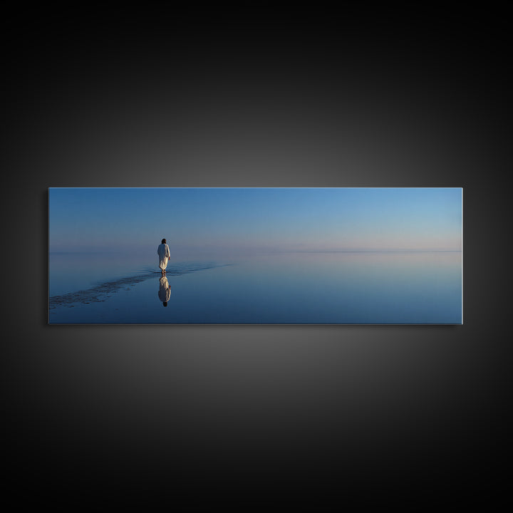 Heavenly Stillness | Framed Canvas Print | Panoramic Art | Christian Art Canvas | Jesus Painting | Christmas Art | Christian Wall Art