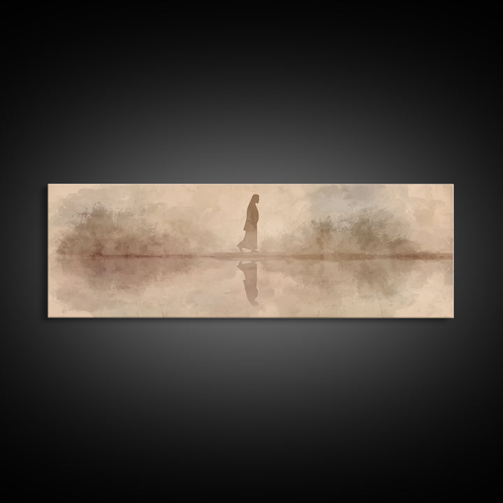Light Of Mercy, Framed Canvas Print, Panoramic Print, Christian Wall Art, Jesus Painting, Christian Art Canvas, Christian Christmas Art