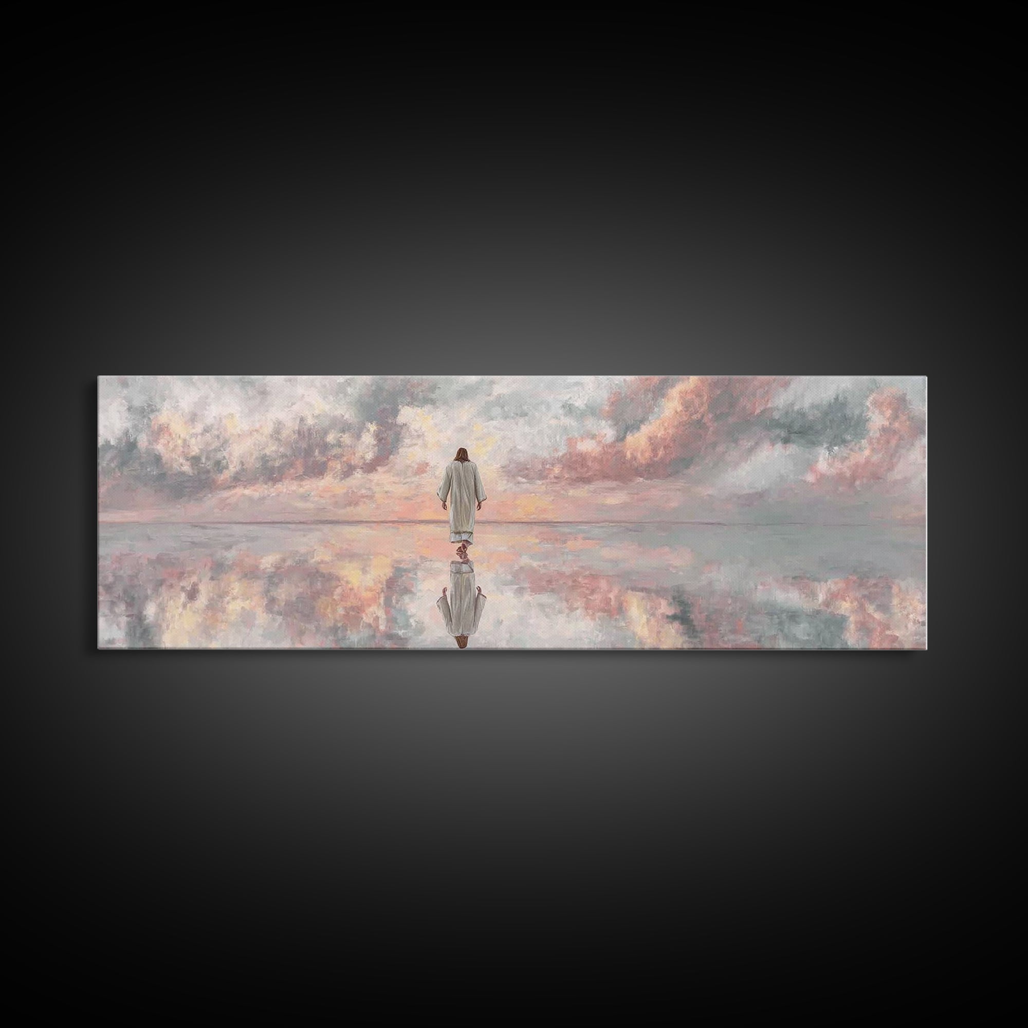 Blessed Journey | Framed Canvas Print | Panoramic Art | Christian Decoration | Jesus Canvas Art | Christian Wall Art | Christian Art