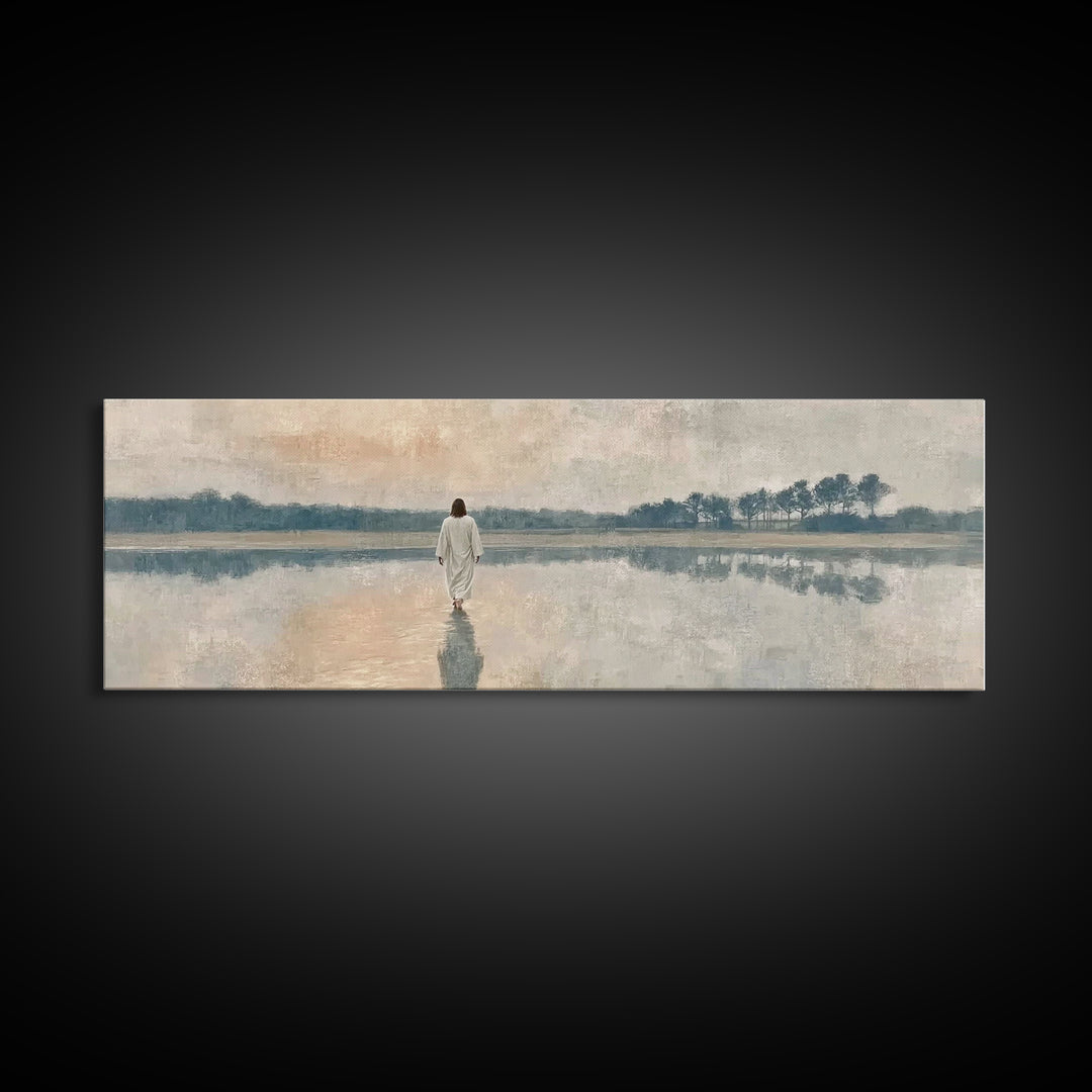 Radiant Promise – Framed Canvas Print – Panoramic Painting – Christian Art – Christian Canvas – Jesus Painting – Christian Decor