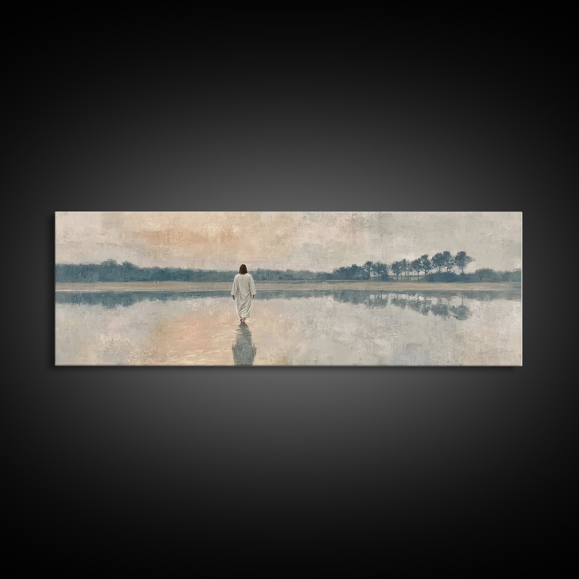 Radiant Promise – Framed Canvas Print – Panoramic Painting – Christian Art – Christian Canvas – Jesus Painting – Christian Decor